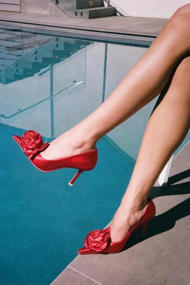 Jeffrey Campbell LAFLEUR Red Blue Combo Women Pump