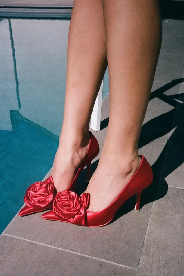 Jeffrey Campbell LAFLEUR Red Blue Combo Women Pump