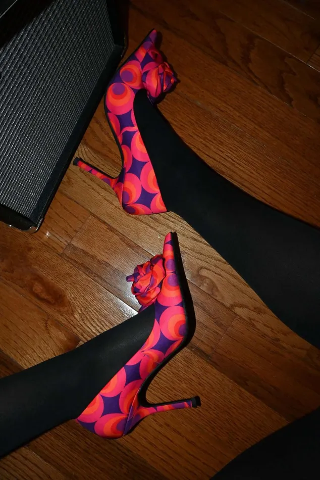 Jeffrey Campbell LAFLEUR Red Blue Combo Women Pump