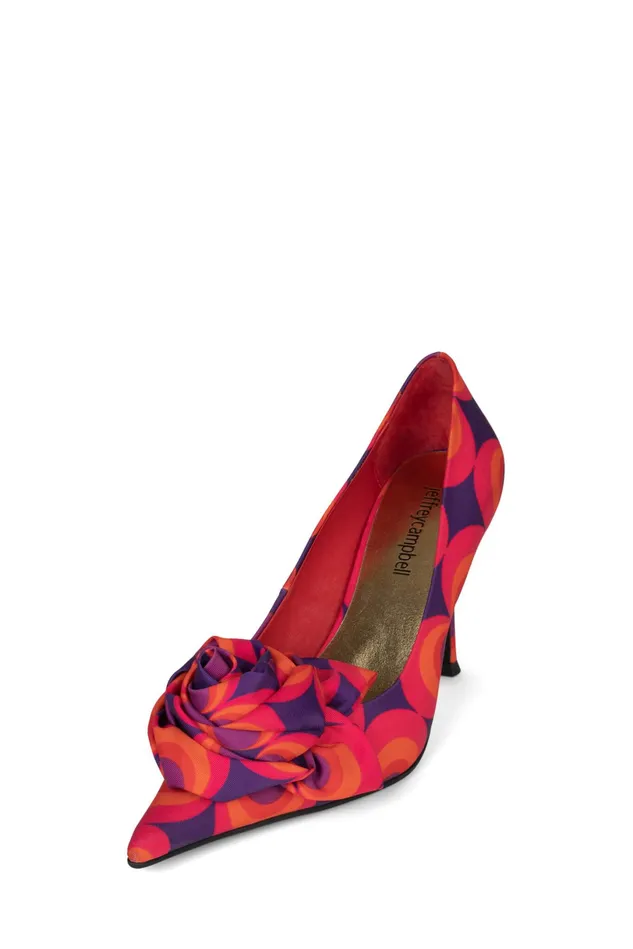 Jeffrey Campbell LAFLEUR Red Blue Combo Women Pump