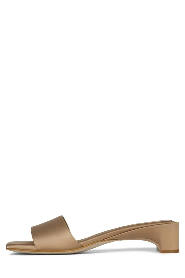 Jeffrey Campbell LOWKEY Beige Satin Women Heel