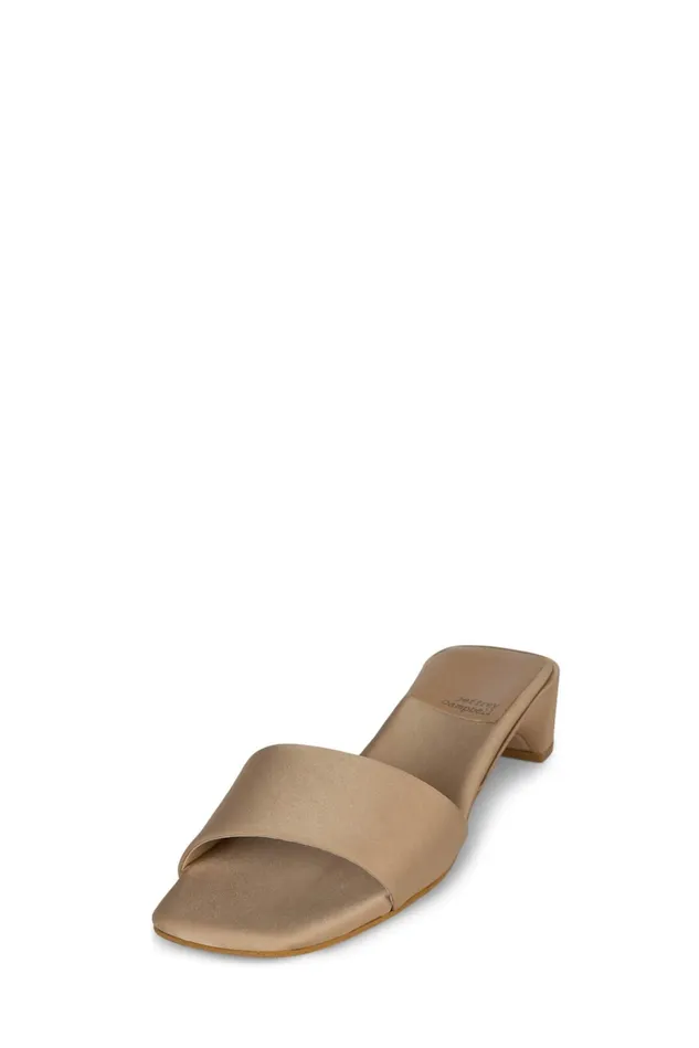 Jeffrey Campbell LOWKEY Beige Satin Women Heel