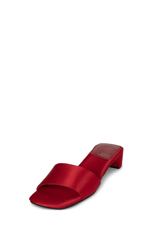 Jeffrey Campbell LOWKEY Beige Satin Women Heel