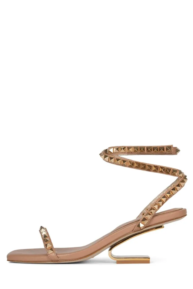 Jeffrey Campbell LUXORLB Beige Gold Women Heel