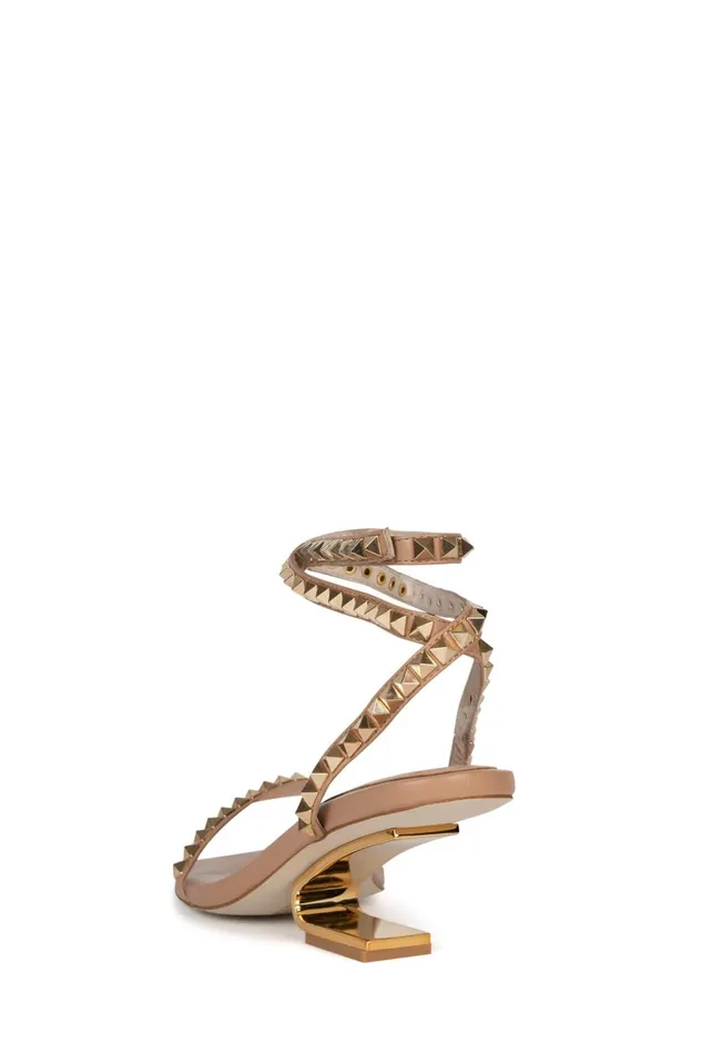 Jeffrey Campbell LUXORLB Beige Gold Women Heel