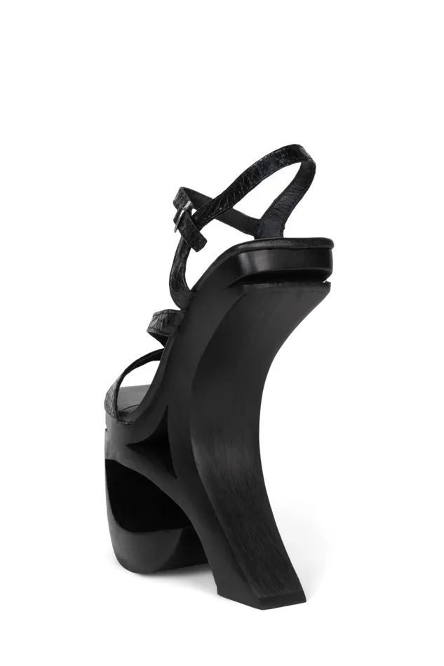 Jeffrey Campbell MISCHIEF Black Snake Women Sandal