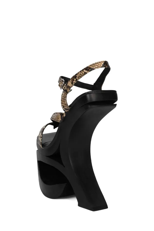 Jeffrey Campbell MISCHIEF Black Snake Women Sandal