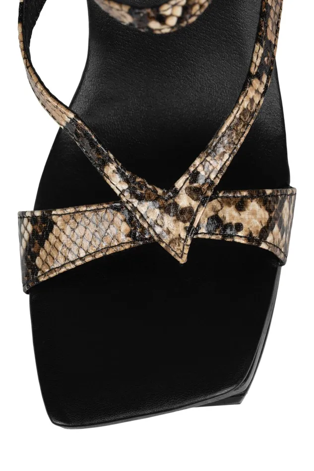 Jeffrey Campbell MISCHIEF Black Snake Women Sandal