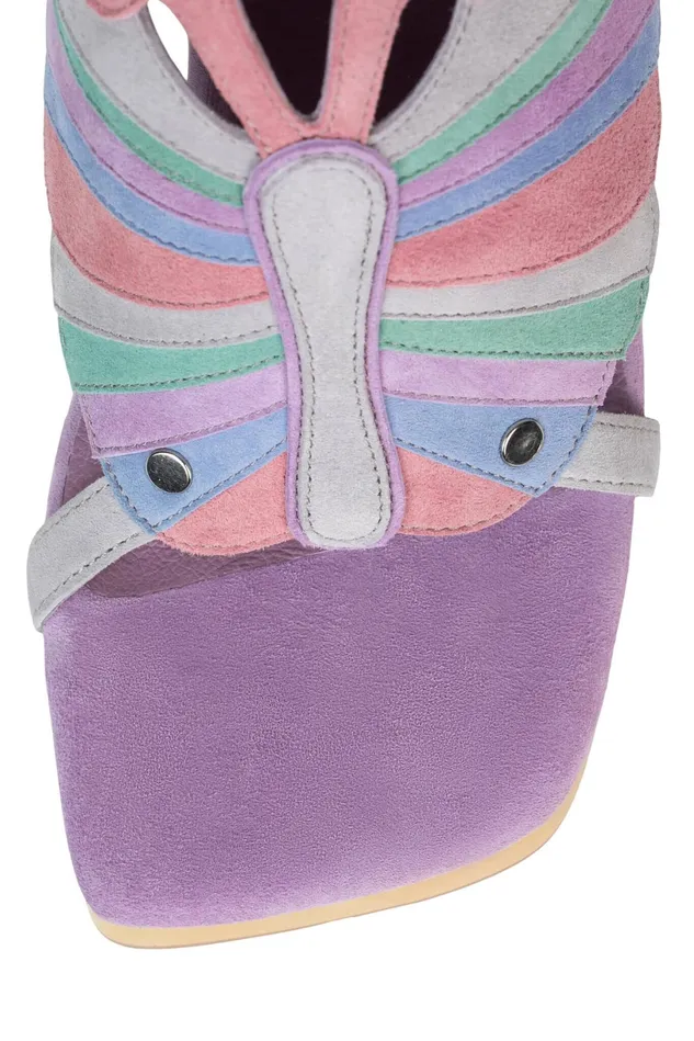 Jeffrey Campbell MORPHO Pink Lilac Suede Multi Women Sandal