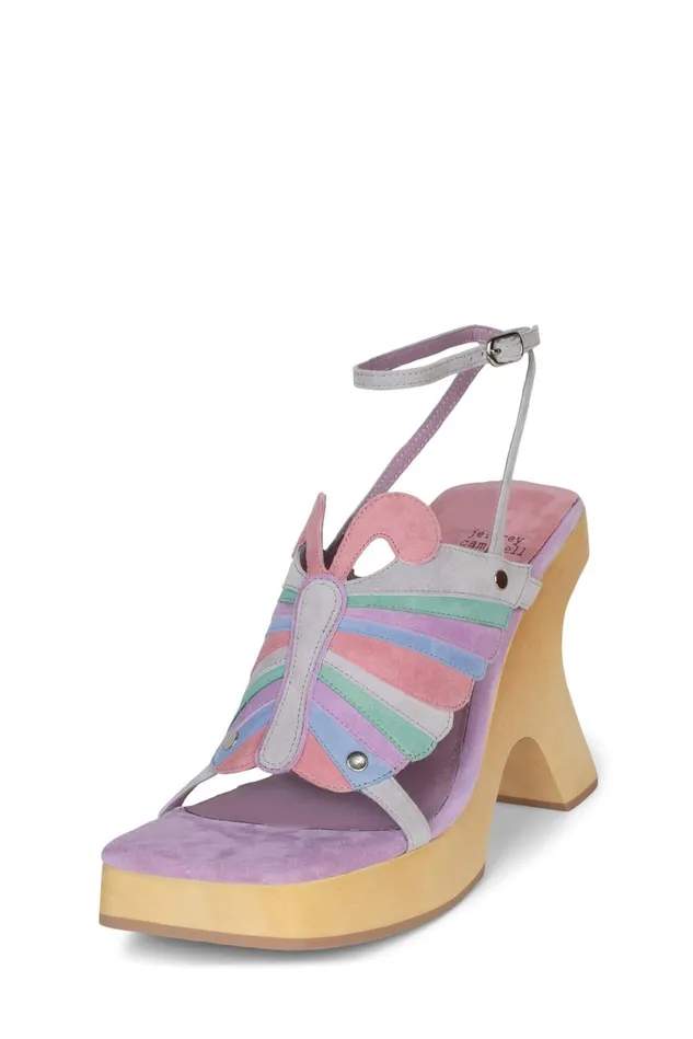 Jeffrey Campbell MORPHO Pink Lilac Suede Multi Women Sandal