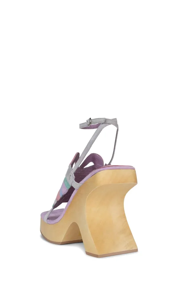 Jeffrey Campbell MORPHO Pink Lilac Suede Multi Women Sandal