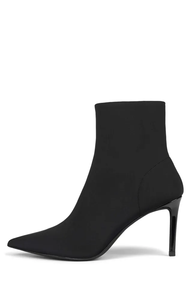 Jeffrey Campbell NIXIE Black Neoprene Women Ankle To Mid