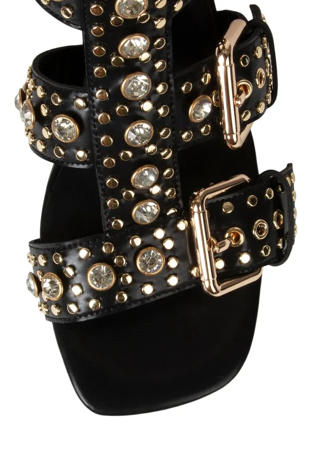 Jeffrey Campbell PLASMATIC Black Gold Women Heel