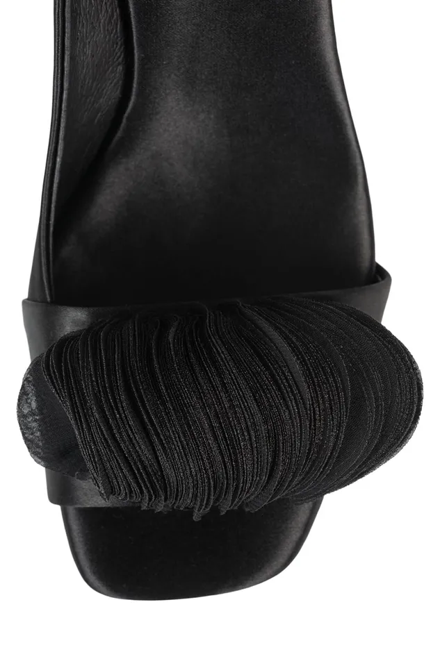 Jeffrey Campbell ROSING Black Satin Women Pump