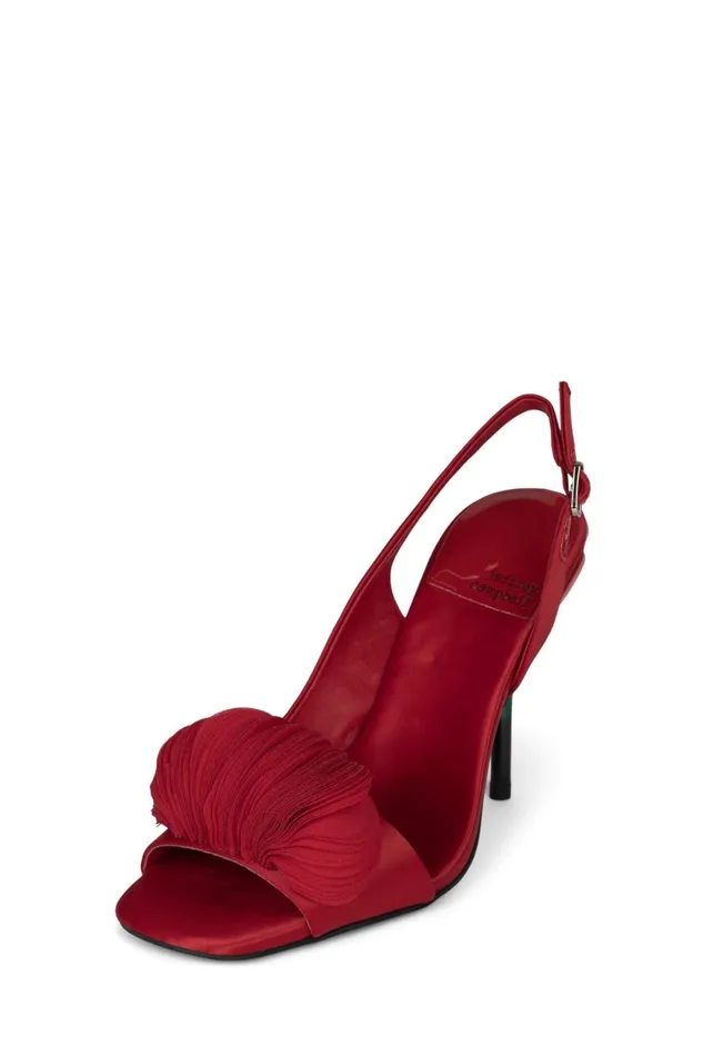 Jeffrey Campbell ROSING Black Satin Women Pump