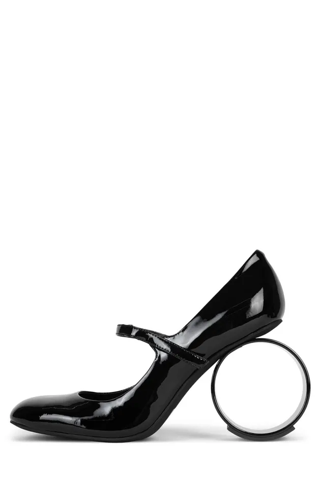 Jeffrey Campbell ROUNDIN Beige Patent Women Pump