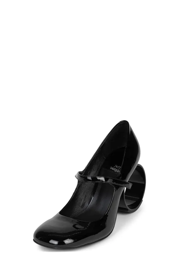 Jeffrey Campbell ROUNDIN Beige Patent Women Pump
