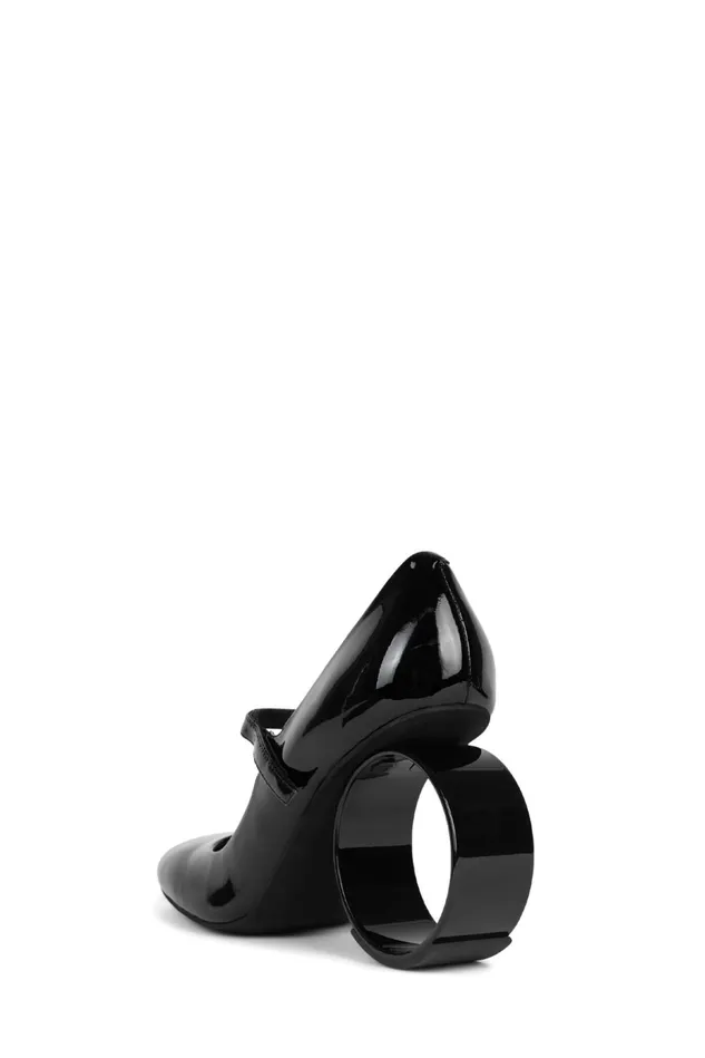 Jeffrey Campbell ROUNDIN Beige Patent Women Pump