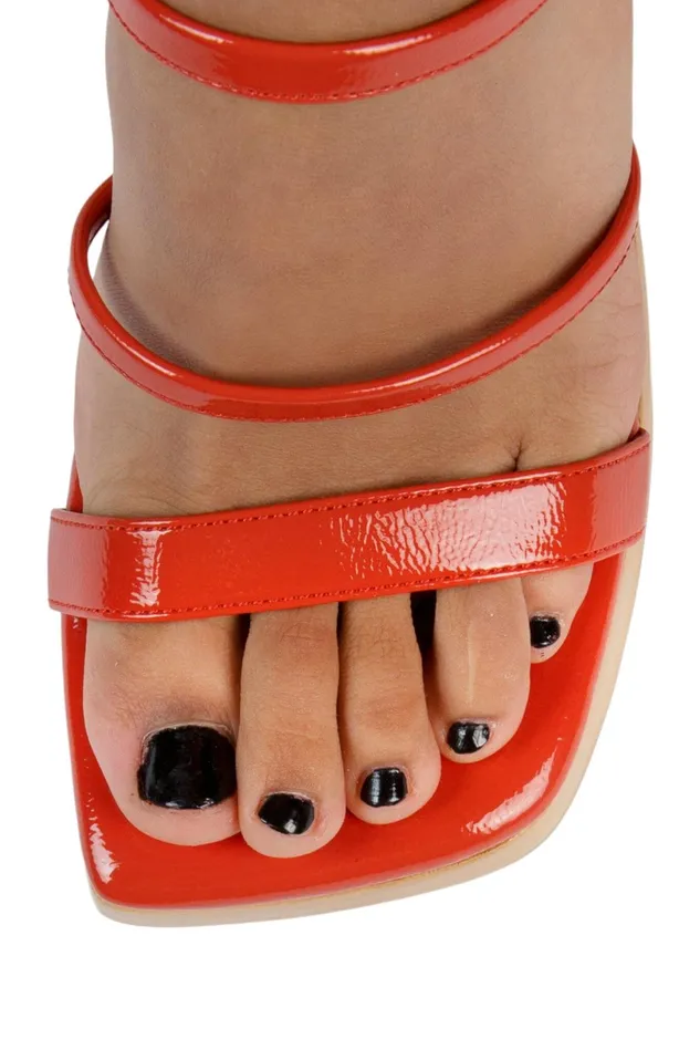 Jeffrey Campbell SENSATION Dark Natural Crinkle Patent Women Sandal