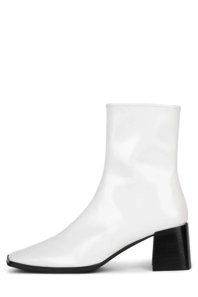 Jeffrey Campbell SLIQUE Ivory Patent Women Ankle To Mid