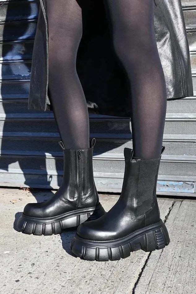 Jeffrey Campbell STOMPED Black Box Women Ankle To Mid
