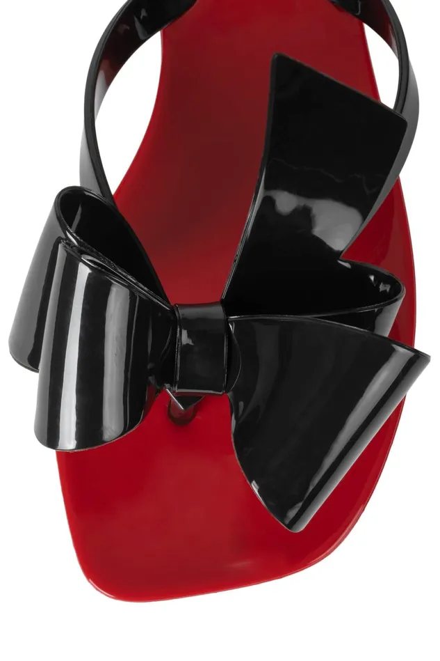 Jeffrey Campbell SUGARY Red Shiny Black Shiny Women Sandals Under 100