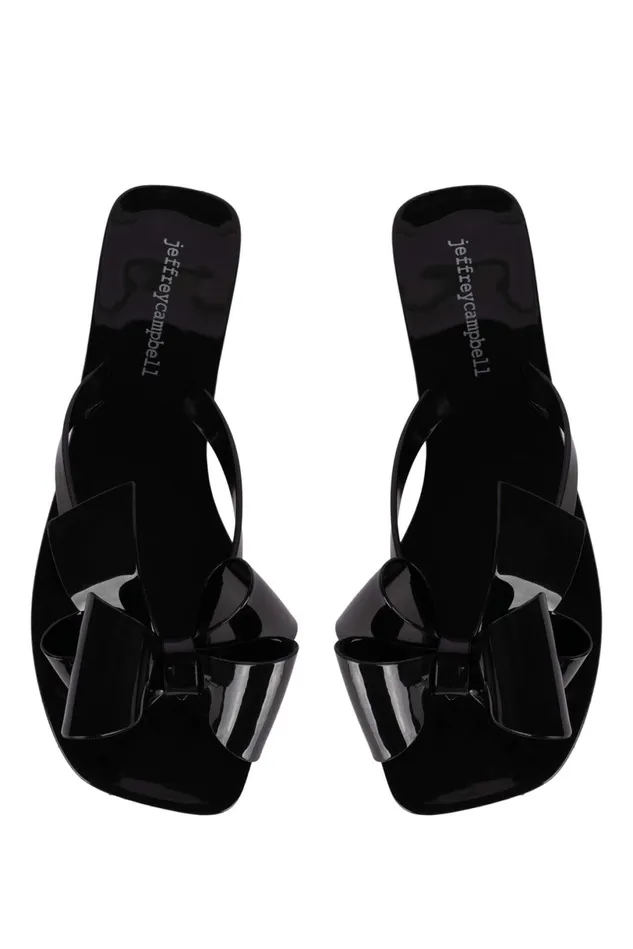 Jeffrey Campbell SUGARY Red Shiny Black Shiny Women Sandals Under 100