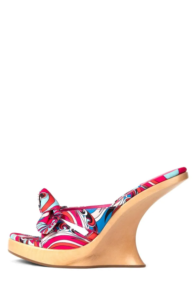 Jeffrey Campbell TEASING Fuchsia Blue Multi Women Heel