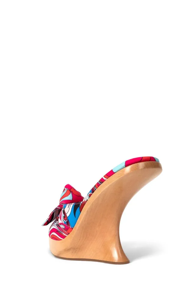 Jeffrey Campbell TEASING Fuchsia Blue Multi Women Heel
