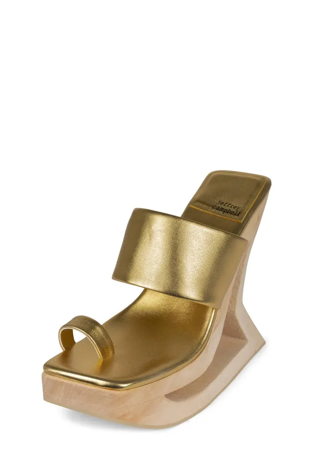 Jeffrey Campbell TRAPEZE Blue Metallic Women Sandal