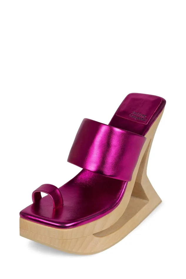 Jeffrey Campbell TRAPEZE Blue Metallic Women Sandal