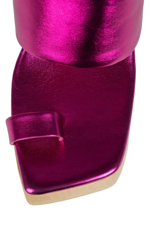 Jeffrey Campbell TRAPEZE Blue Metallic Women Sandal
