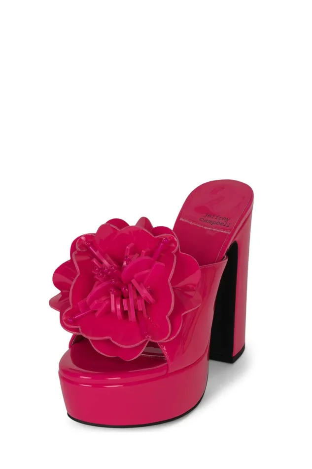 Jeffrey Campbell TROPICALS Fuchsia Patent Women Sandal