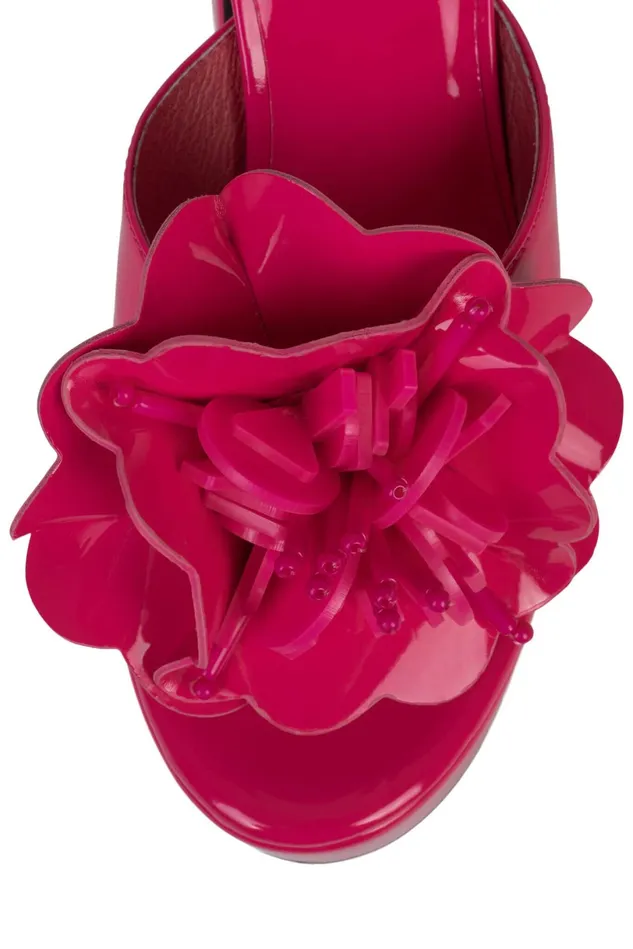 Jeffrey Campbell TROPICALS Fuchsia Patent Women Sandal