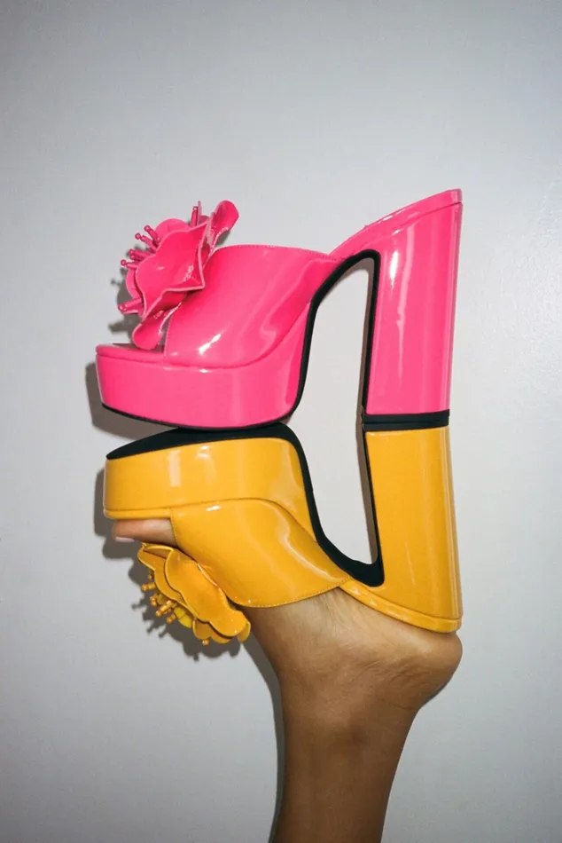 Jeffrey Campbell TROPICALS Fuchsia Patent Women Sandal