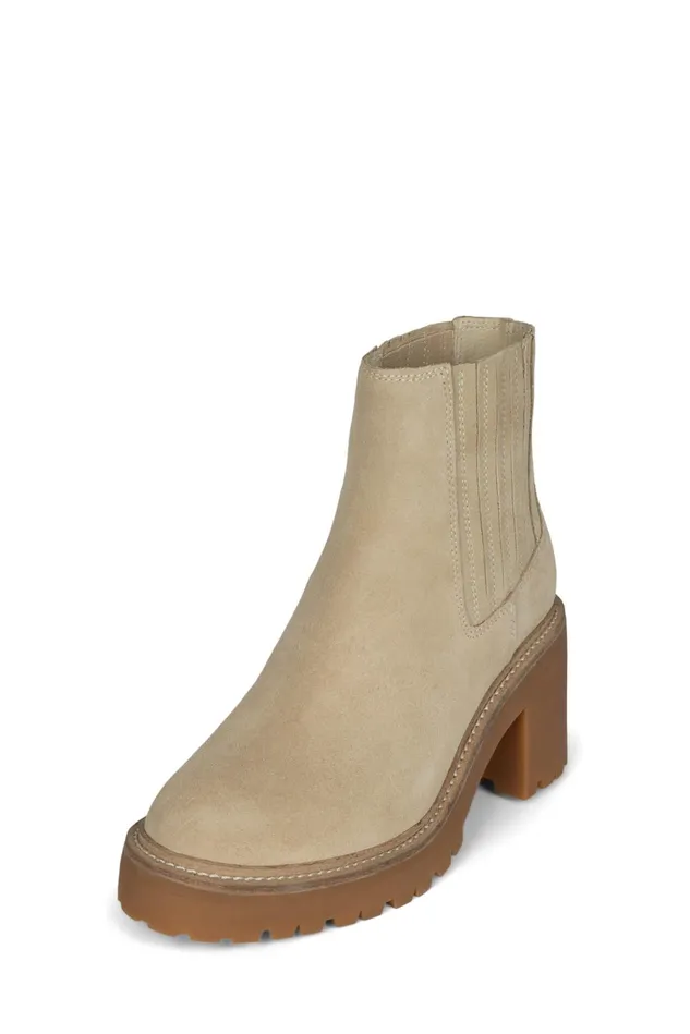 Jeffrey Campbell TUCKEE Sand Suede Women Ankle To Mid