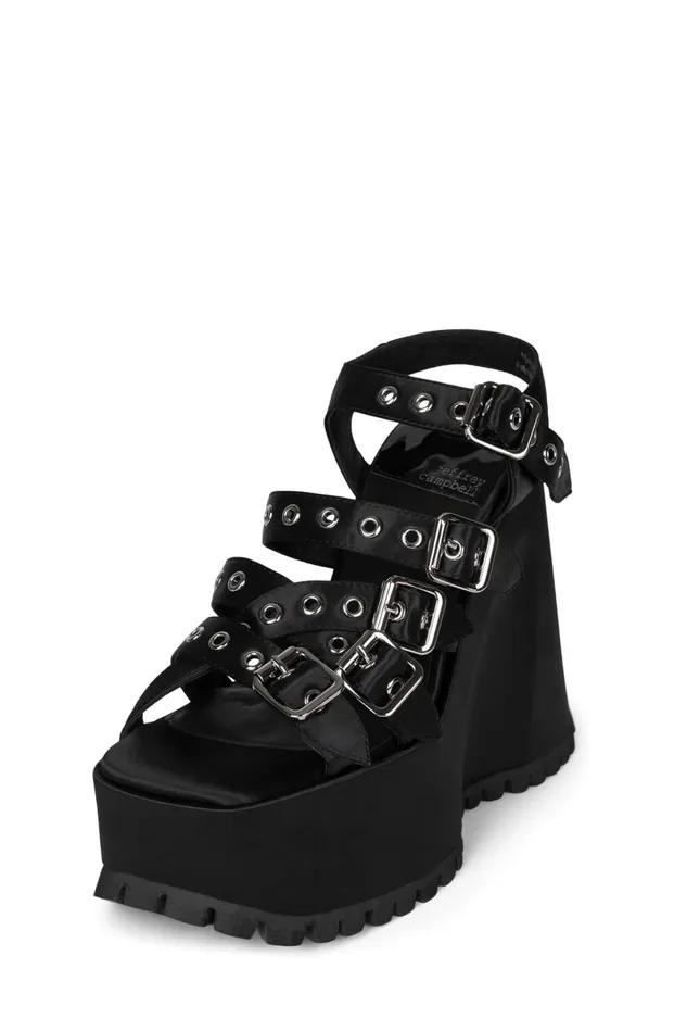 Jeffrey Campbell VOIDOID Blue Satin Women Sandal
