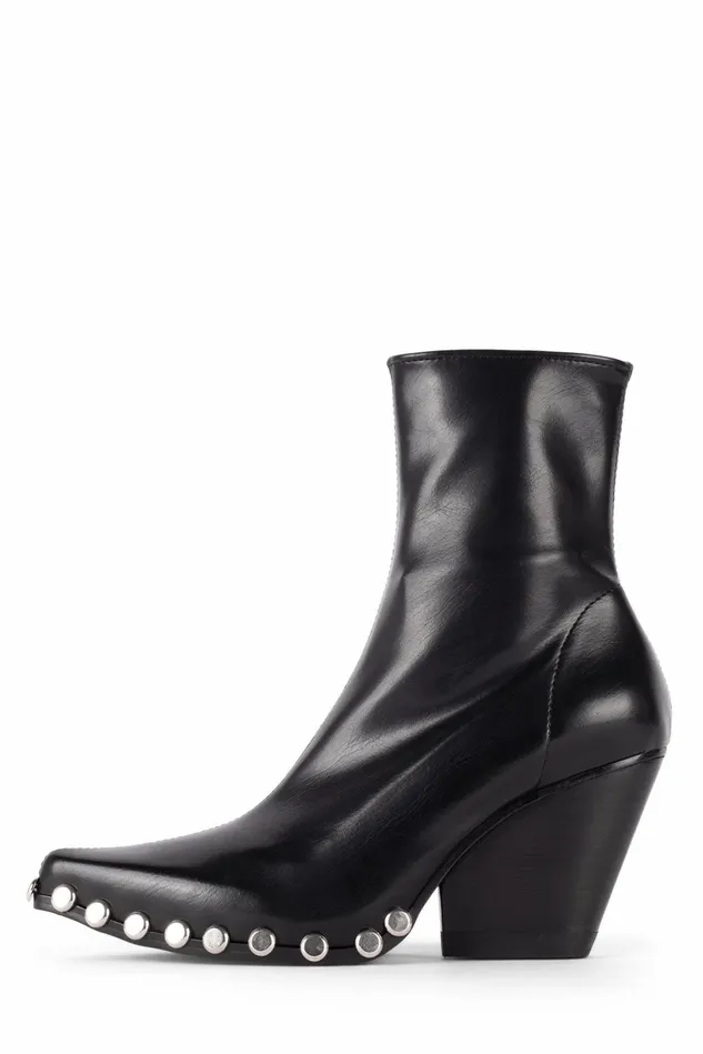 Jeffrey Campbell WALTONST Black Silver Women Ankle To Mid