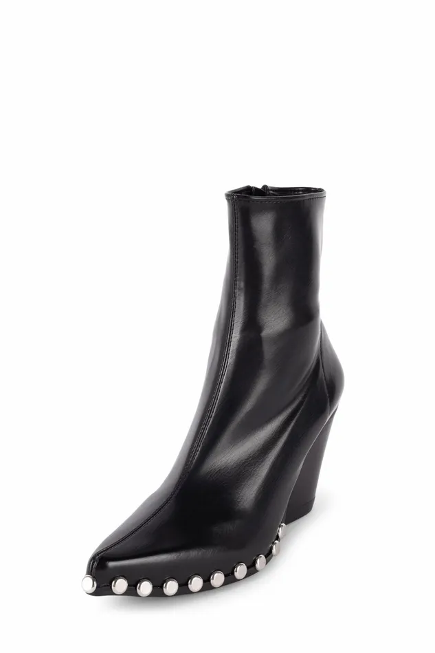 Jeffrey Campbell WALTONST Black Silver Women Ankle To Mid