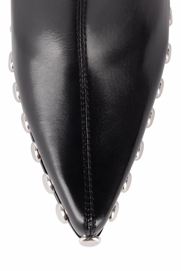 Jeffrey Campbell WALTONST Black Silver Women Ankle To Mid