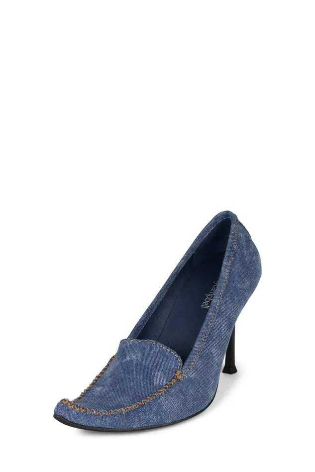 Jeffrey Campbell WHIMSICAL Blue Denim Women Pump