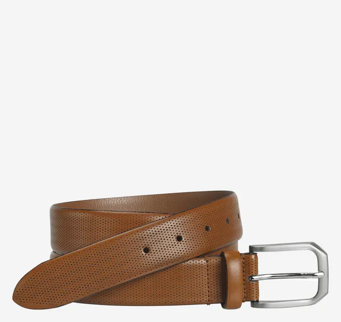 JohnstonandMurphy Belts Micro Perf Belt Tan 8211 Men