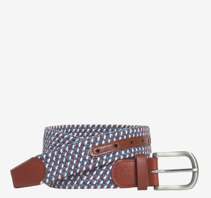 JohnstonandMurphy Belts Multicolor Woven Belt Redwhiteblue 8211 Men
