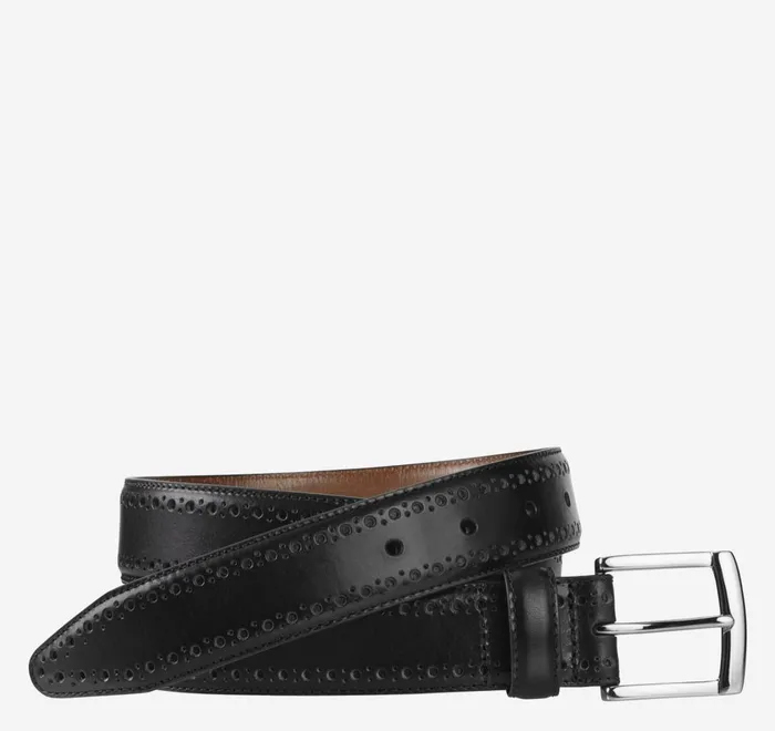 JohnstonandMurphy Belts PerfedEdge Belt Black 8211 Men