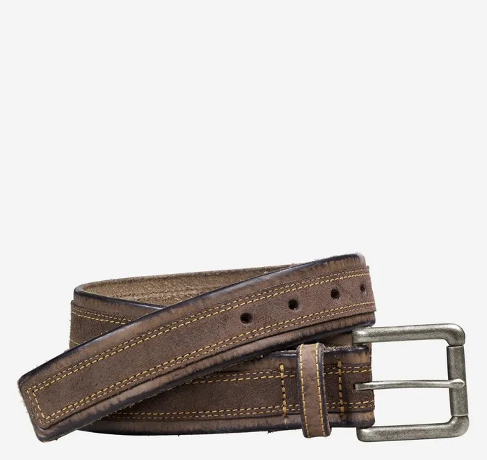JohnstonandMurphy Belts Suede Overlay Belt Brown 8211 Men