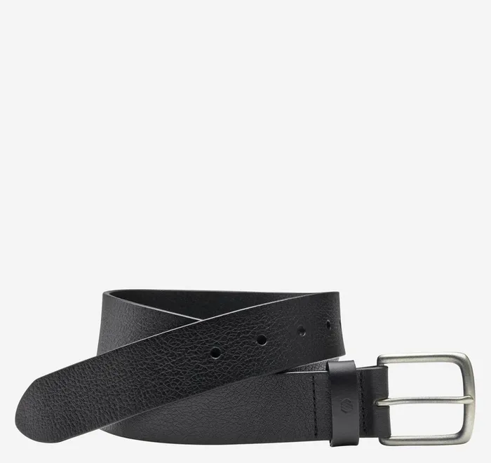 JohnstonandMurphy Belts Tumbled Straight Edge Belt Black 8211 Men