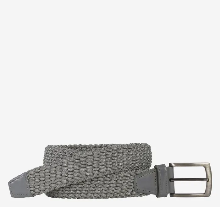 JohnstonandMurphy Belts Woven StretchKnit Belt Gray 8211 Men