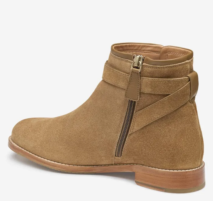 JohnstonandMurphy Boots and Booties Darby Snap Bootie Chesnut Suede 8211 Women JohnstonandMurphy Boots and Booties Darby Snap Bootie Chesnut Suede 8211 Women