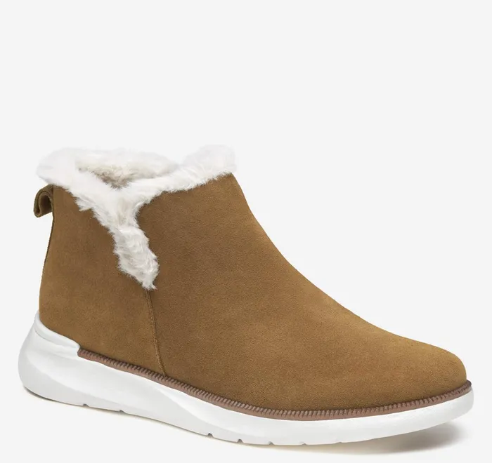 JohnstonandMurphy Boots and Booties Emery Shearling Bootie Whiskey Waterproof Suede 8211 Women JohnstonandMurphy Boots and Booties Emery Shearling Bootie Whiskey Waterproof Suede 8211 Women