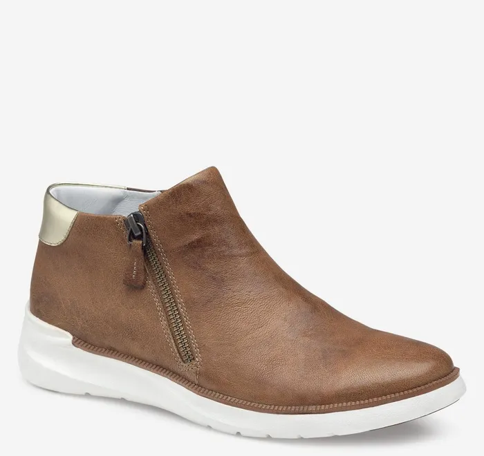 JohnstonandMurphy Boots and Booties Emery Zip Bootie Cognac Italian Washed Sheepskin 8211 Women JohnstonandMurphy Boots and Booties Emery Zip Bootie Cognac Italian Washed Sheepskin 8211 Women